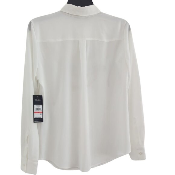 🖤 BF Karl Lagerfeld Paris White Chain Embellished Blouse – NWT – Size XS - Picture 3 of 6